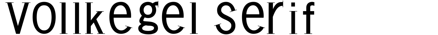 Vollkegel Serif字體(Vollkegel Serif Font)