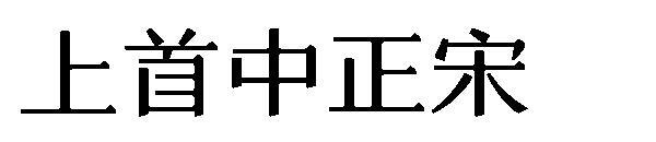 Pierwsza czcionka Zhongzheng Song(上首中正宋字体)