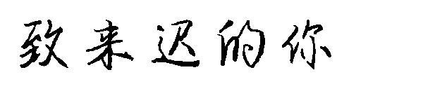 To the late you font(致来迟的你字体)