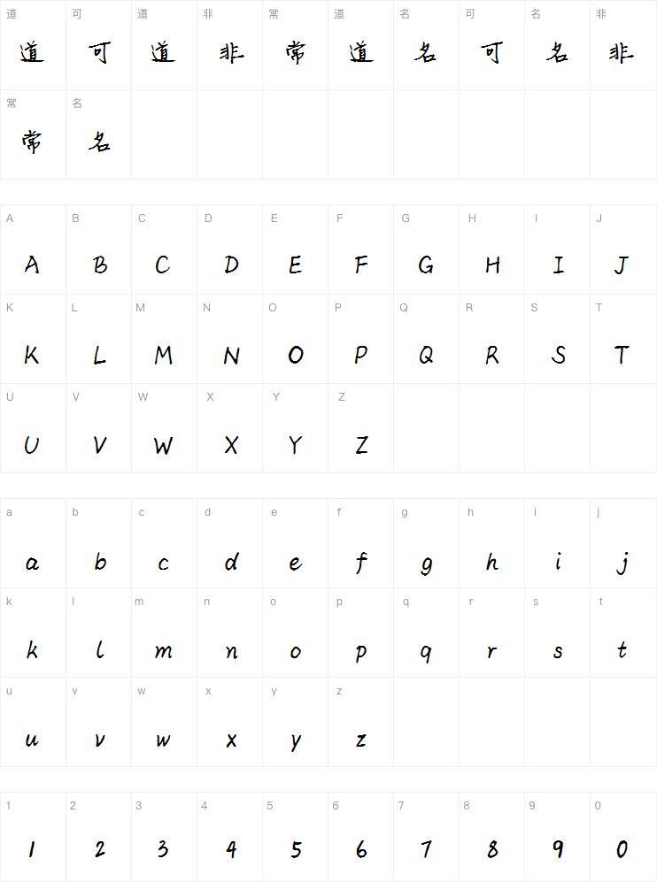 font housekeeper impression font Character Map