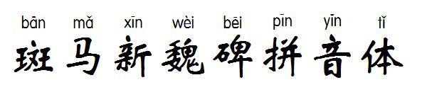 Zebra Xinwei стелы пиньинь шрифт(斑马新魏碑拼音体字体)