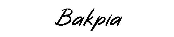 Bakpia字体 Carte de caractère