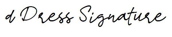 d Подпись к платью字体