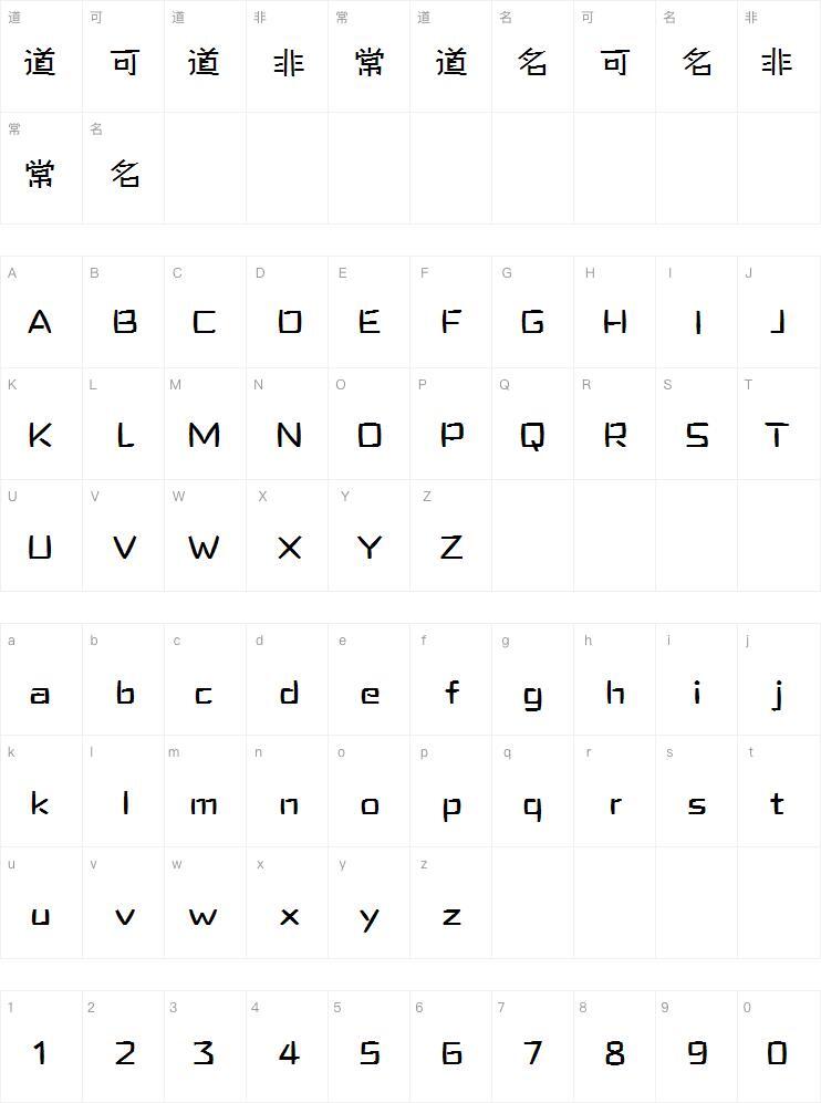 Start diffuse font Character Map