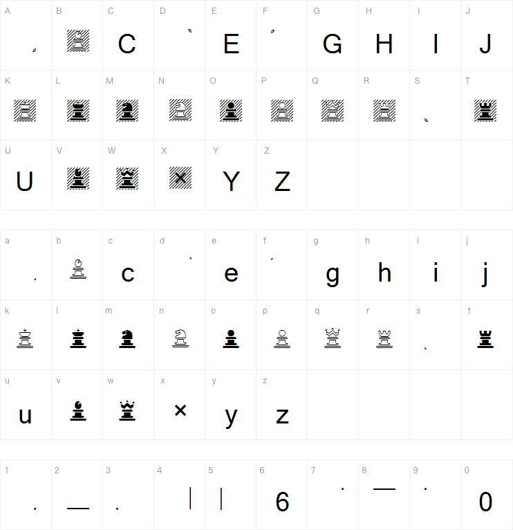 MARRFONT字体 Mapa de caracteres