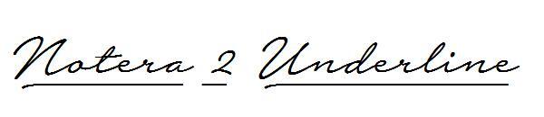 Notera 2 Souligné字体(Notera 2 Underline字体)