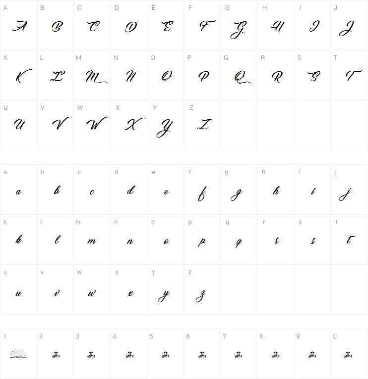 信鸽字体字符图