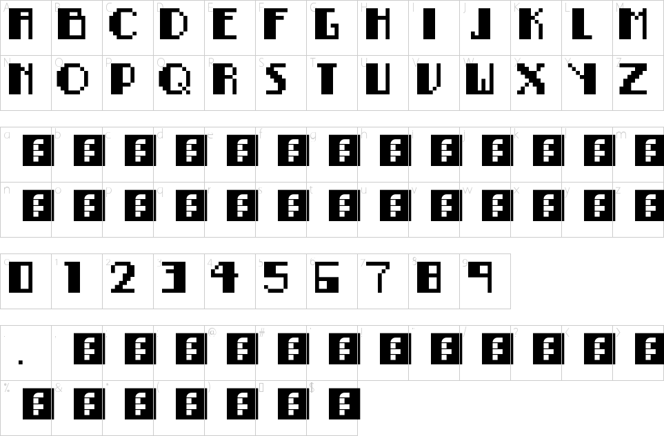 Bit Noire Font Harta caracterului
