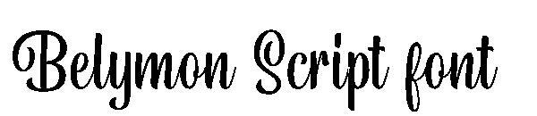 벨리몬 스크립트 字體(Belymon Script字体)