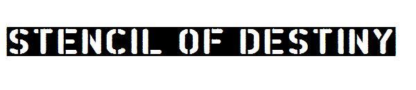 Estêncil do Destino(Stencil of Destiny字体)