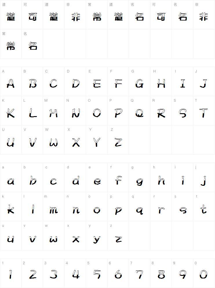 Mini Jane Flooded Font Download Character Map