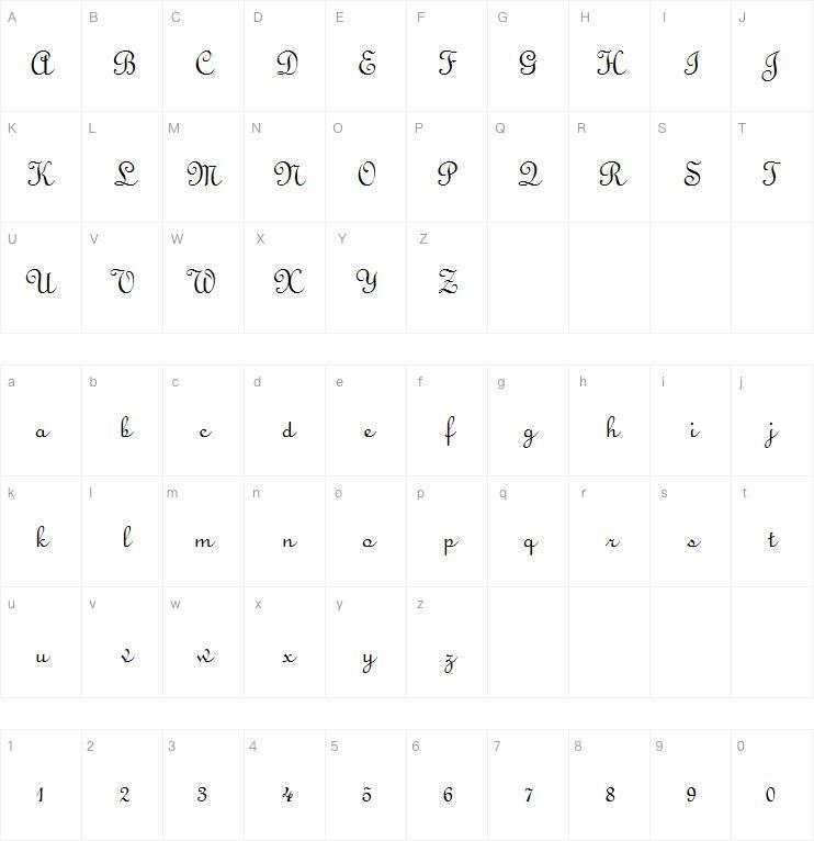 TypoUpright 字体下载 Mappa dei caratteri
