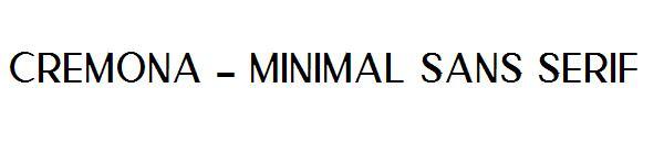 Cremona — Minimal Sans Serif(Cremona - Minimal Sans Serif字体)