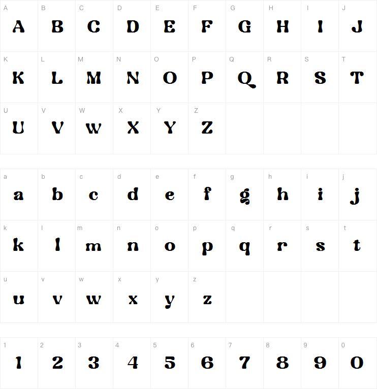 Codigra字体字符图