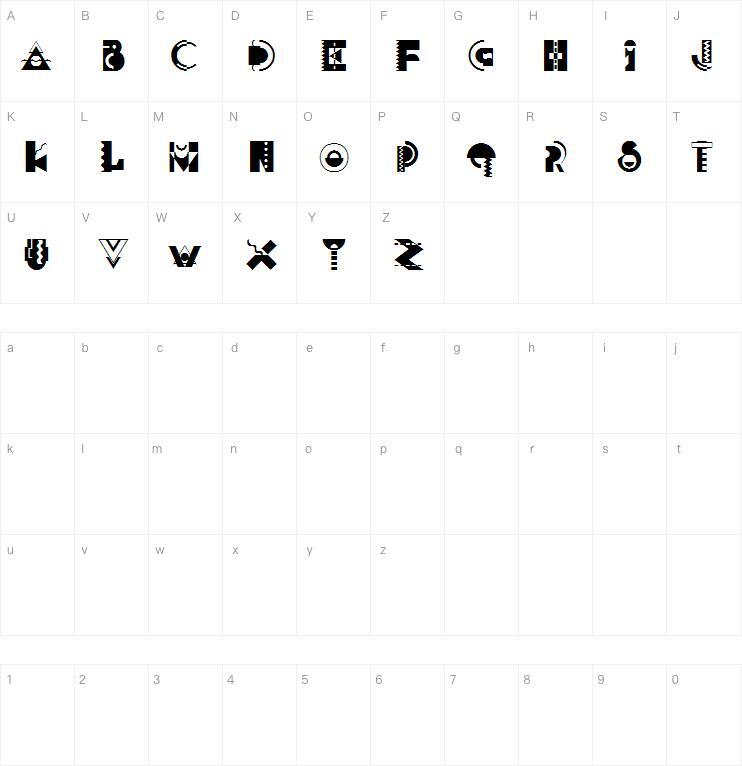 猫王字体字符图