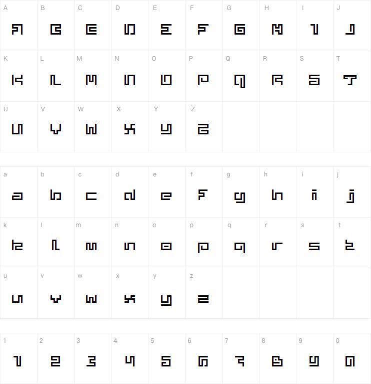 superfanático 字体 Mapa de caracteres