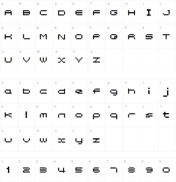 somybmp04_7字体 Mapa de caracteres