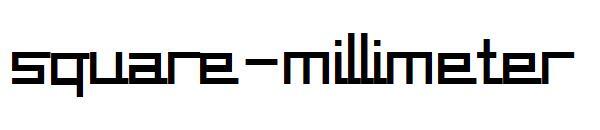 milimetru pătrat字体(square-millimeter字体)