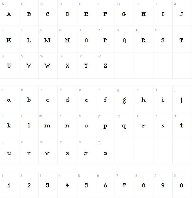 Megan_Serif字体下载 Mapa de caracteres