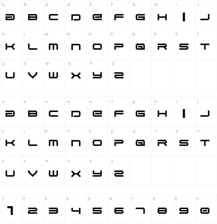 BM gaia A10字体下载 Mapa de caracteres