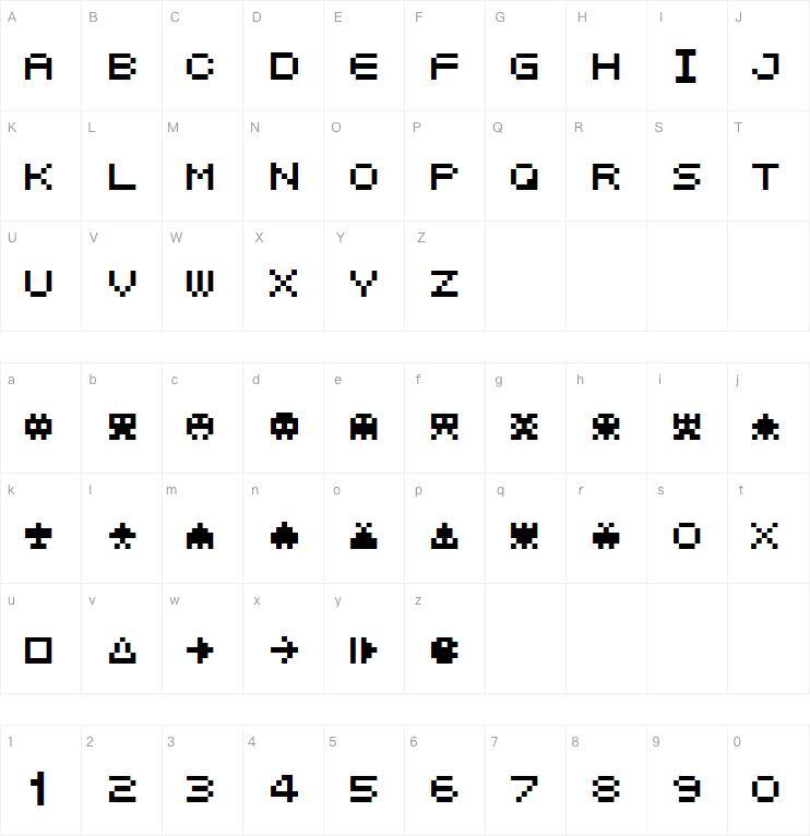 04b_21字体 Carte de caractère