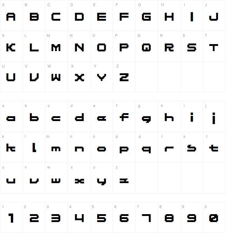 Massive10字体下载 Mapa de caracteres