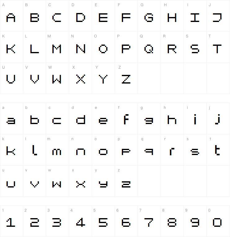 微型计算机字体下载字符图