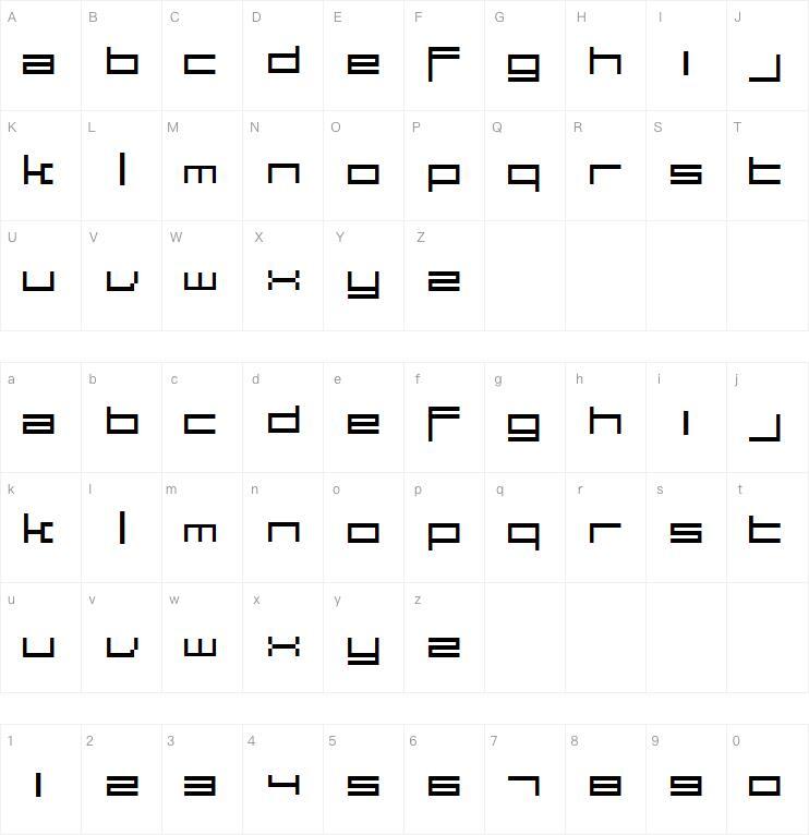 Grande9字体下载 Mapa de caracteres