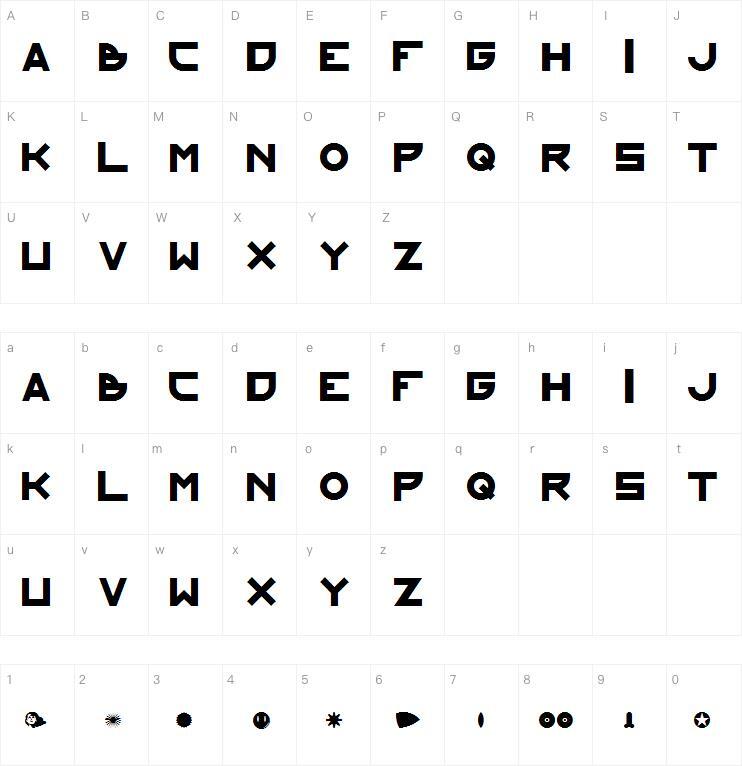 KraftUndStil字体 Mapa de caracteres
