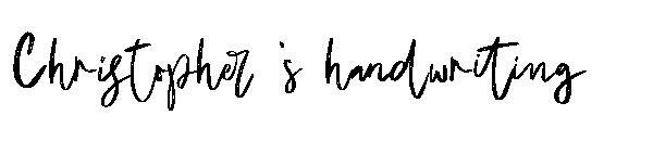 Christopher 's handwriting字体