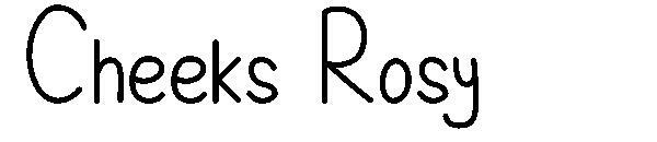 頬の薔薇字体(Cheeks Rosy字体)