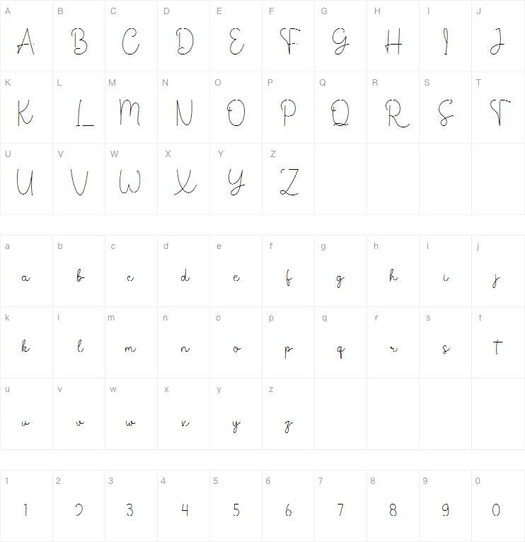 Карлитт 字体 Карта персонажей