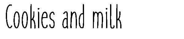 ملفات تعريف الارتباط والحليب 字体(Cookies and milk字体)