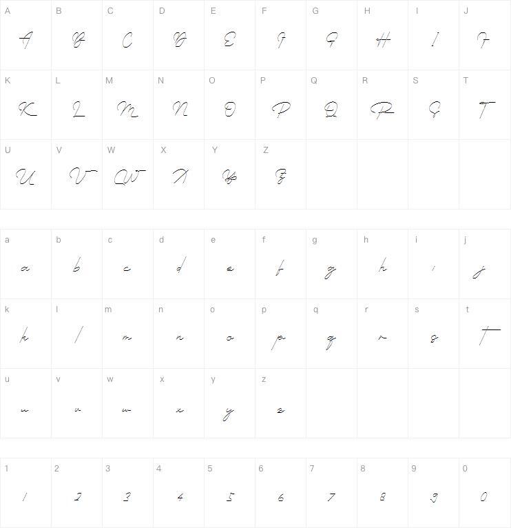 Collier Repstein 字体 Mappa dei caratteri