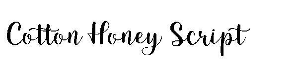 Хлопковый медовый сценарий字体(Cotton Honey Script字体)