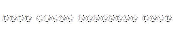 クララ モノグラム字体(Clara Monogram字体)