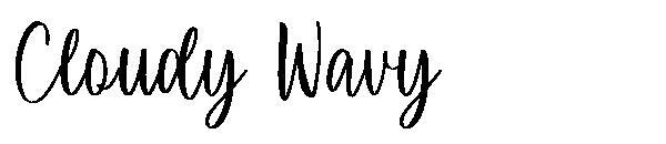 غائم متموج 字体(Cloudy Wavy字体)