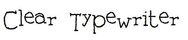 清晰的打字機字體(Clear Typewriter字体)