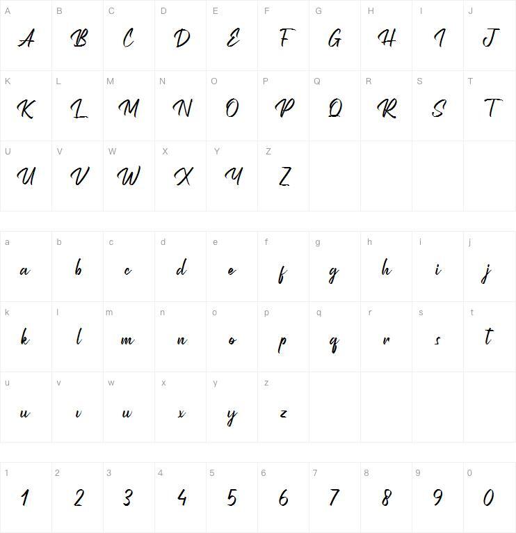 Chelski 字體字符圖