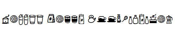 ภาพประกอบกาแฟ Mocca字体(Coffee Mocca Illustration字体)
