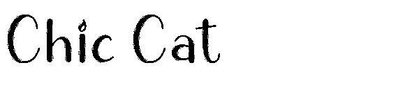 Шикарный кот 字体(Chic Cat字体)