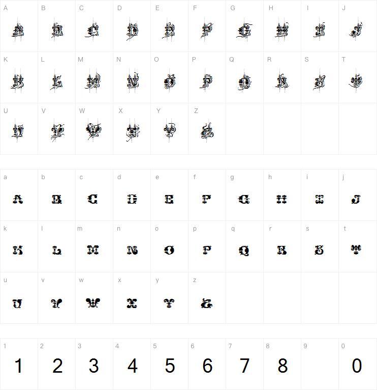 CHASE ZEN JINGLETRUCK KARACHI字体 Character Map