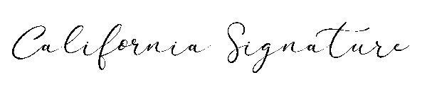 California Signature 字体(California Signature字体)
