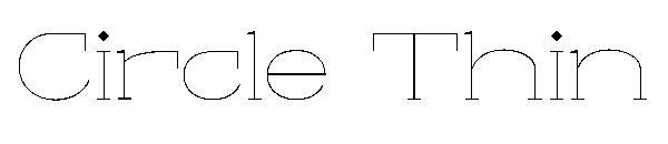 Cercul subțire字体(Circle Thin字体)