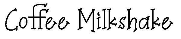 Milk-shake de café(Coffee Milkshake字体)