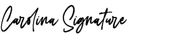 캐롤라이나 시그니처글자체(Carolina Signature字体)