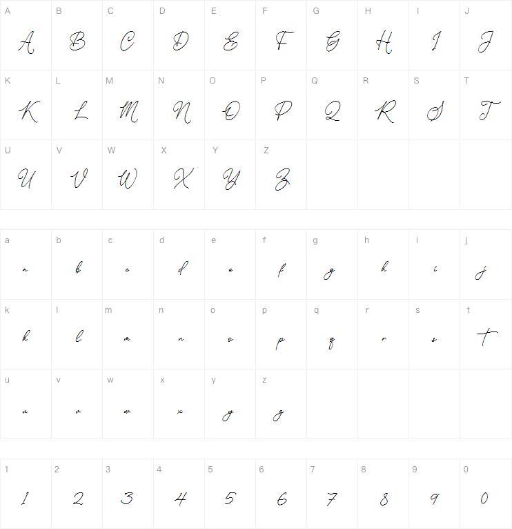 Casterdam Belatica字体 Character Map