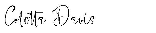 Coletta Davis bekerja(Coletta Davis字体)