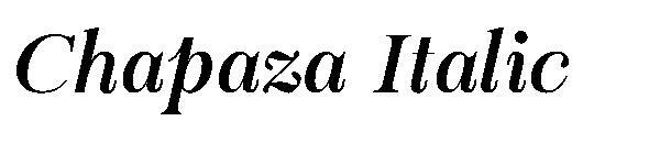Chapaza Italic 字体(Chapaza Italic字体)