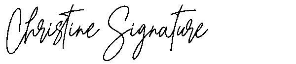 Christine Signature è stata scelta(Christine Signature字体)